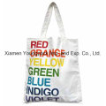 Custom Full Color Printing White Cotton Canvas Shopping Tote Bag
